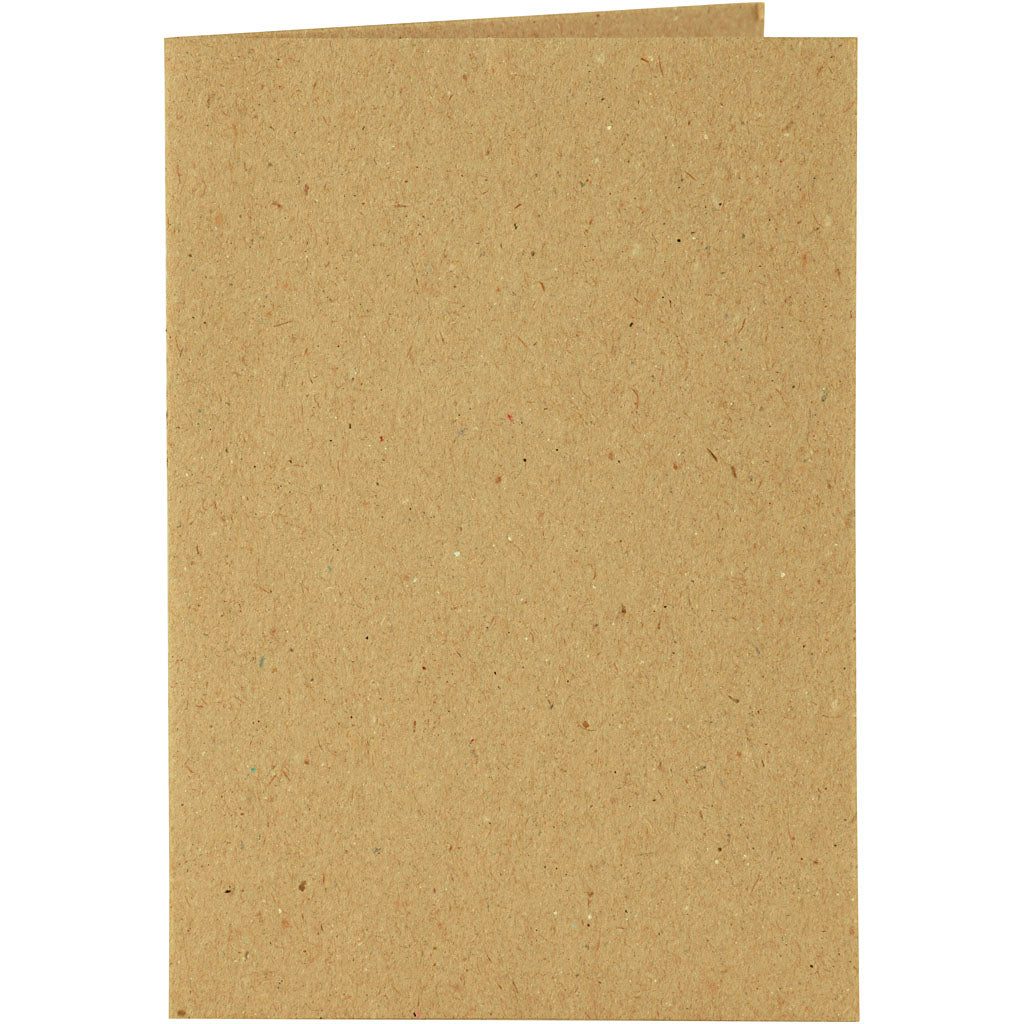 Kaarten en enveloppen, afmeting kaart 10,5x15 cm, afmeting envelop 11,5x16,5 cm, 110+230 gr, naturel, 6 set/ 1 doos [HOB-23021]