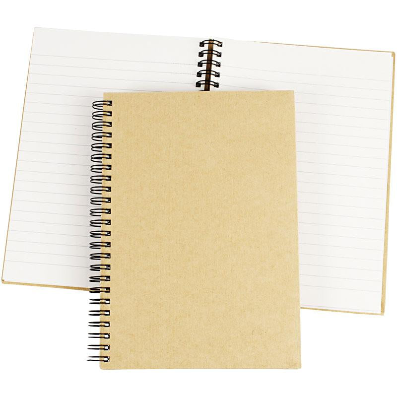 Spiral Bound Notebook, A5, sheet 148x210 mm, 60 g, brown