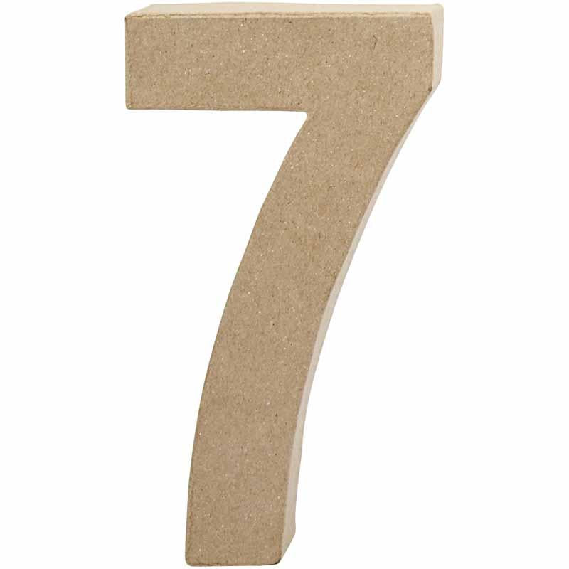 Number, 7, H: 20,2 cm, W: 11 cm, thickness 2,5 cm