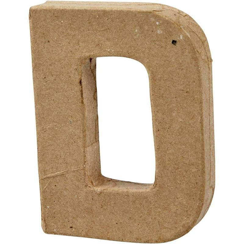 Letter, D, H: 10 cm, B: 7,7 cm, dikte 1,7 cm, 1 stuk [HOB-26642]