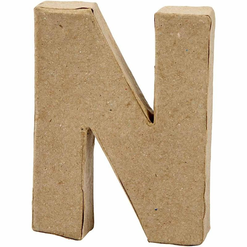 Letter, N, H: 10 cm, B: 7,8 cm, dikte 2 cm, 1 stuk [HOB-26652]