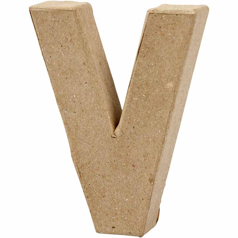 Letter, V, H: 10 cm, B: 8 cm, dikte 1,7 cm, 1 stuk [HOB-26660]
