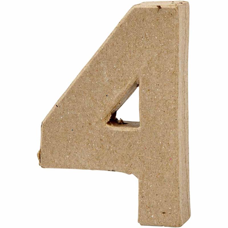 Chiffre, 4, H : 10 cm, L : 6,8 cm, ép. 1,7 cm, 1 pièce [HOB-26671]