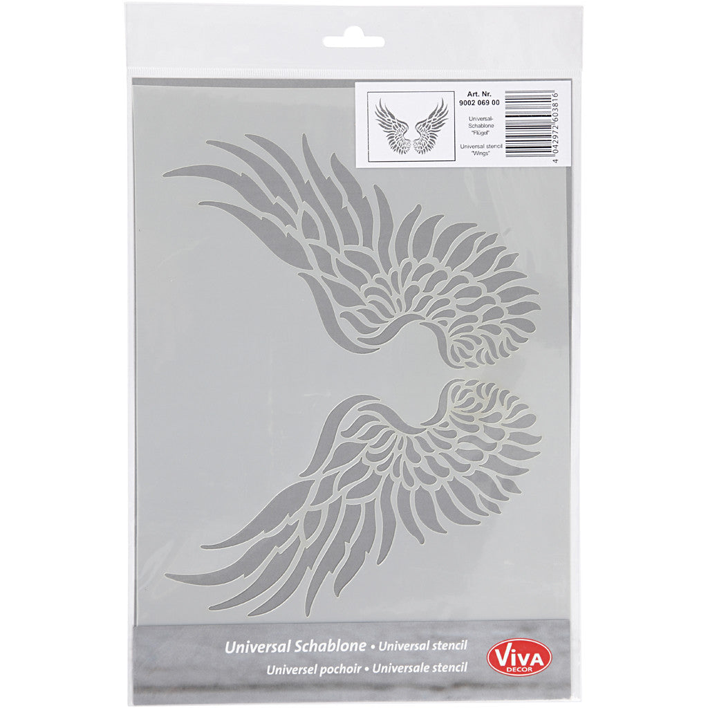 Pochoir, Ailes, A4, feuille 210x297 mm, 1 pièce [HOB-26970]