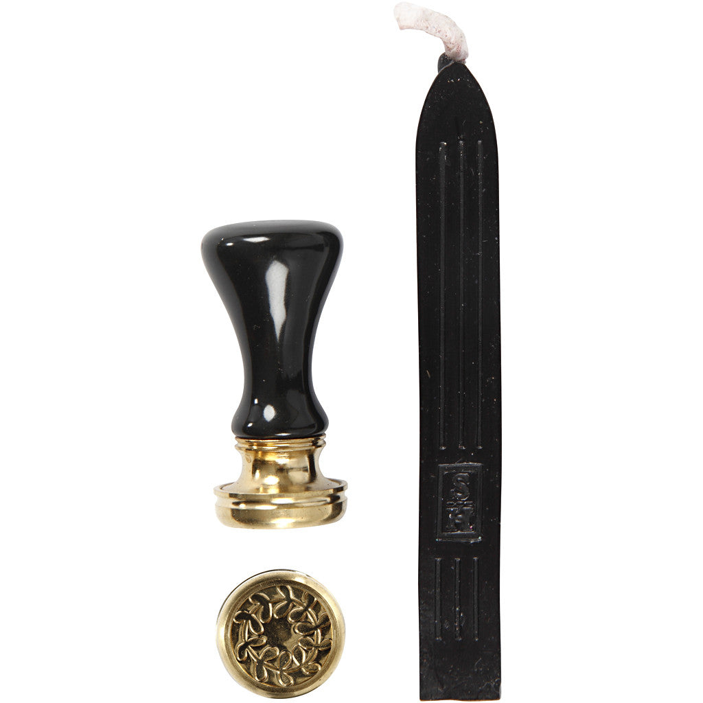 Kit à cacheter, d 17 mm, noir, 1 set [HOB-270284]