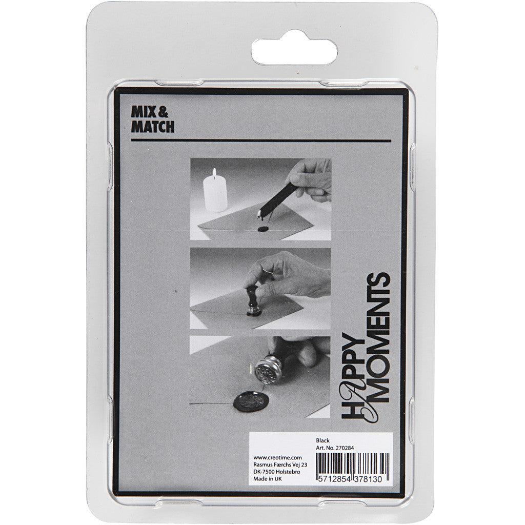 Kit à cacheter, d 17 mm, noir, 1 set [HOB-270284]