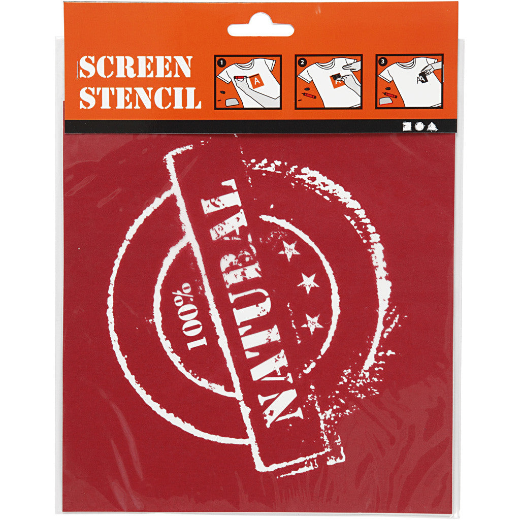 Screen stencil, 100% natural, vel 20x22 cm, 1 vel [HOB-27056]