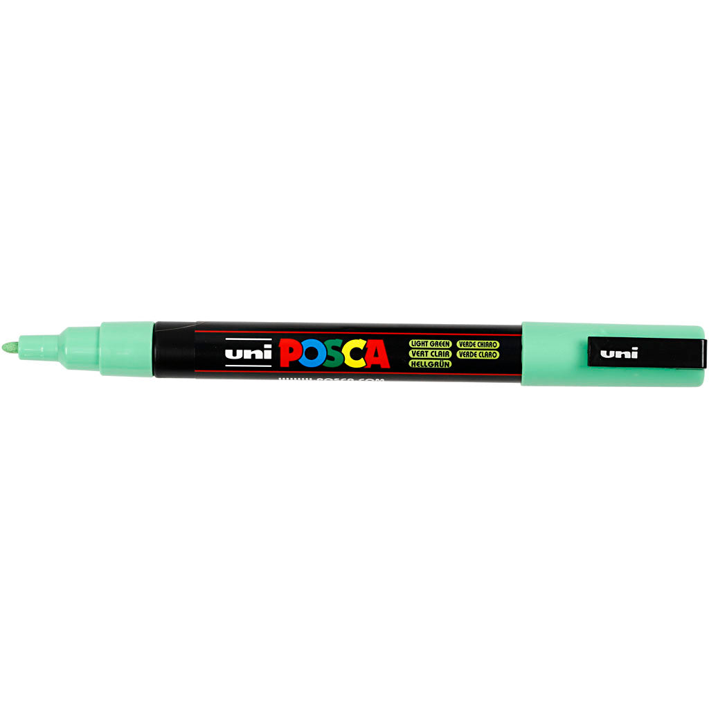 Feutre Posca, dim. PC-3M, trait 0,9-1,3 mm, fin, vert clair, 1 pièce [HOB-274033]