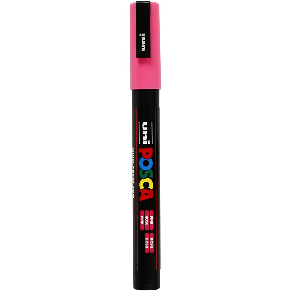 Feutre Posca, dim. PC-3M, trait 0,9-1,3 mm, fin, rose, 1 pièce [HOB-274056]