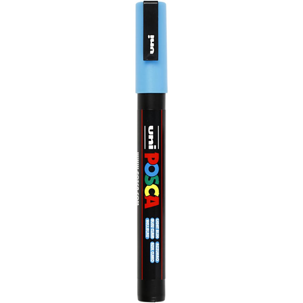Feutre Posca, dim. PC-3M, trait 0,9-1,3 mm, fin, bleu clair, 1 pièce [HOB-274057]