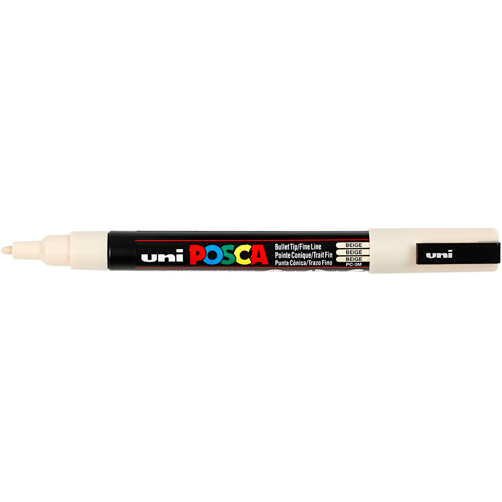 Feutre Posca, dim. PC-3M, trait 0,9-1,3 mm, fin, beige, 1 pièce [HOB-274088]