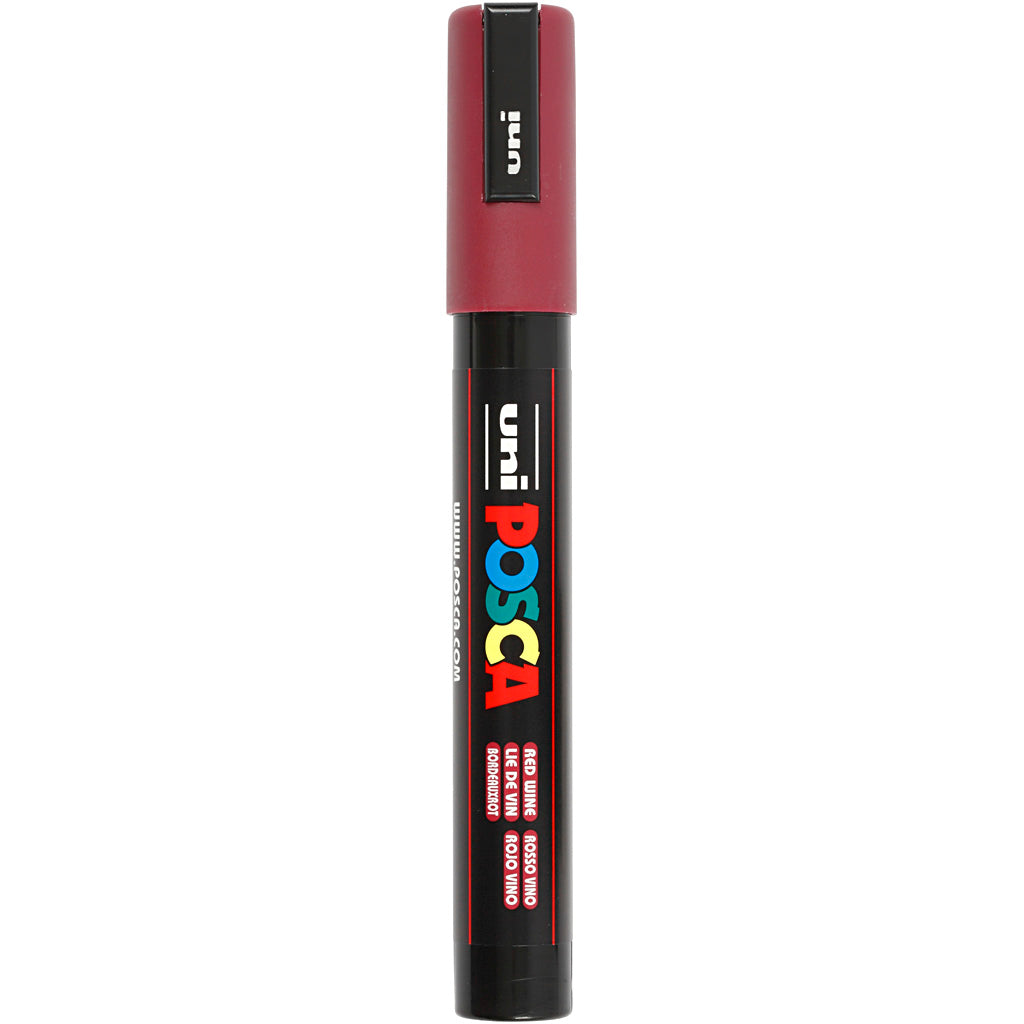 Posca Marker, no. PC-5M, line 2,5 mm, medium, red wine