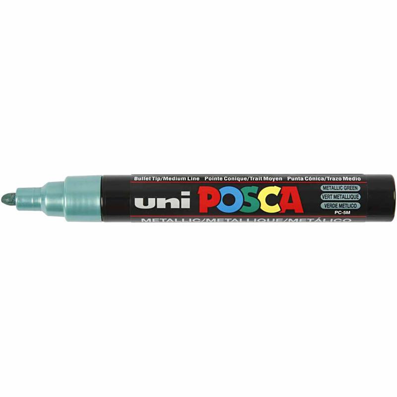 Posca Marker, afm PC-5M, lijndikte 2,5 mm, medium, metallic kleuren, 8 stuk/ 1 doos [HOB-276901]