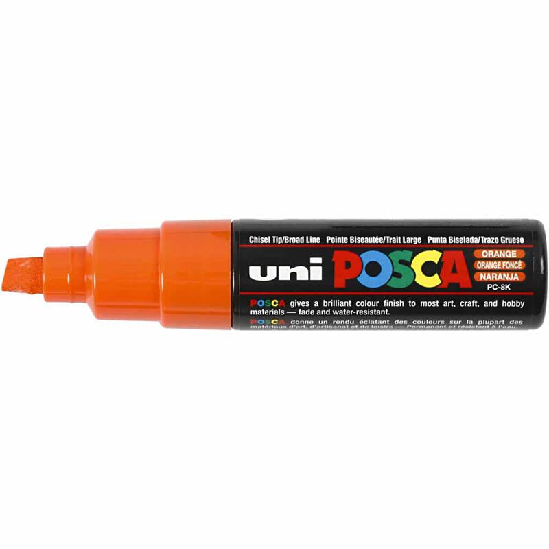 Feutre Posca, dim. PC-8K, trait 8 mm, large, orange, 1 pièce [HOB-278054]