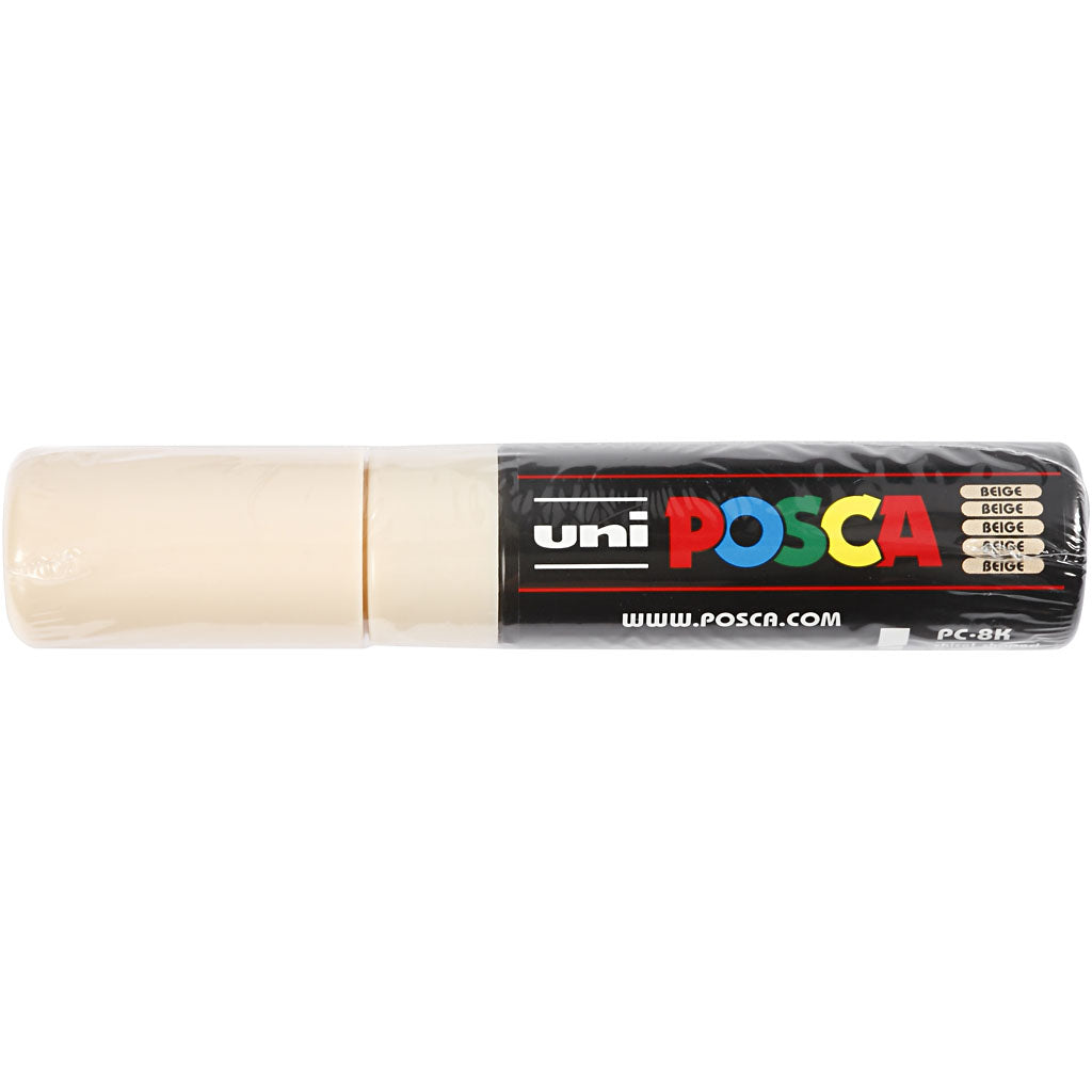 Posca Marker, afm PC-8K, lijndikte 8 mm, breed, beige, 1 stuk [HOB-278088]