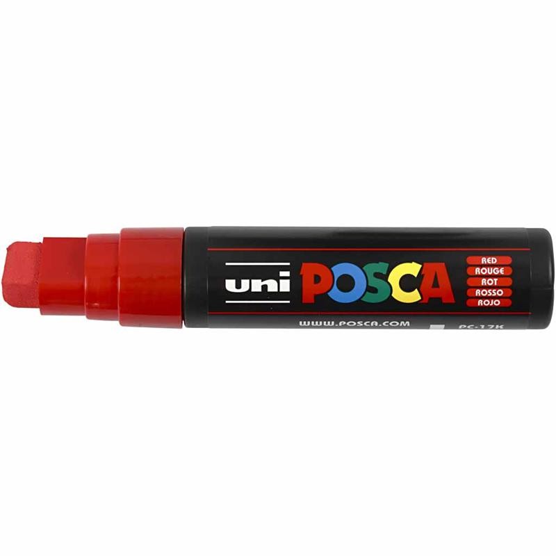 Posca Marker, afm PC-17K, lijndikte 15 mm, extra breed, rood, 1 stuk [HOB-279040]