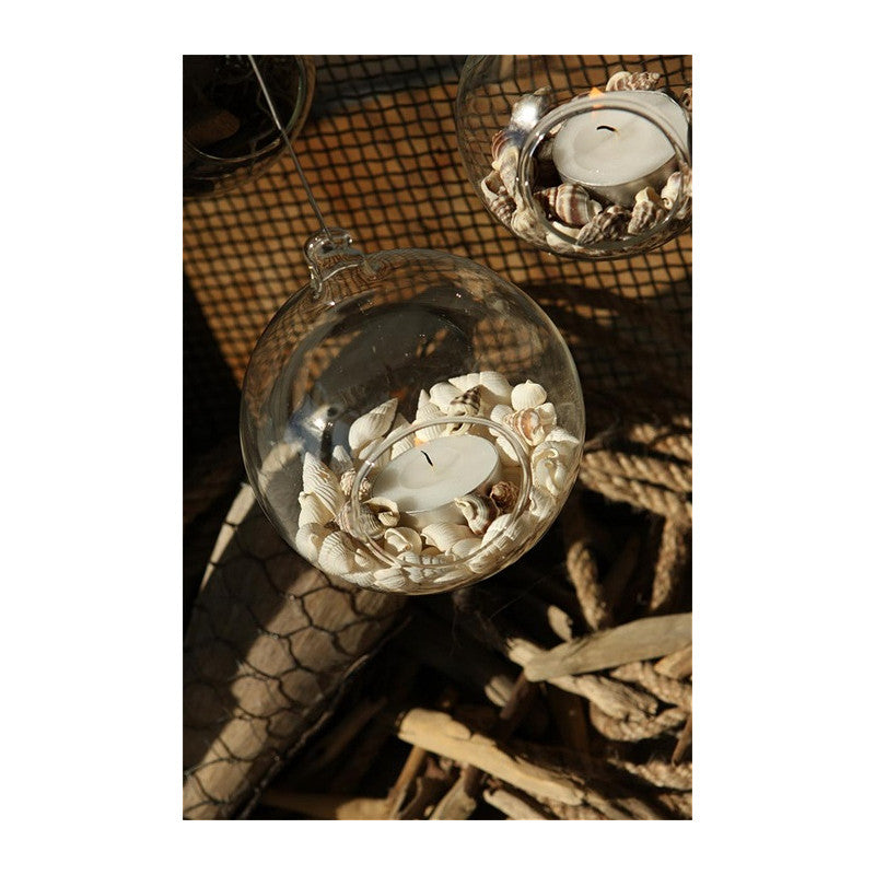 Boule en verre pour bougie chauffe-plat Ø 12 cm x 12,5 cm (4 pièces) [IFS-28052]