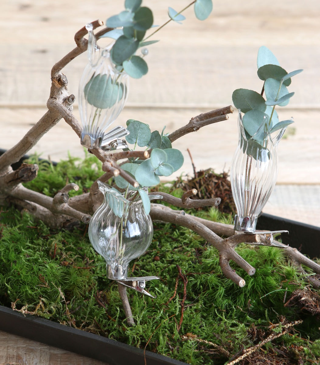 Vaasjes op clip Ø4mm assorti van 3 stuks (1 Set) [IFS-28092]