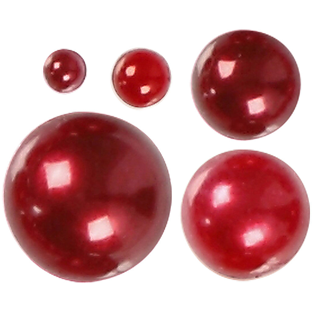 Halve plakparels, afm 2-8 mm, rood, 140 stuk/ 1 doos [HOB-28319]