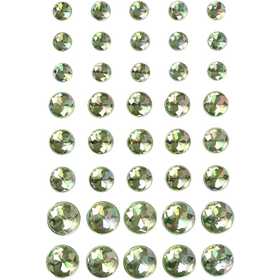 Pierres de strass, dim. 6+8+10 mm, vert, 40 pièces/ 1 Pq. [HOB-28322]