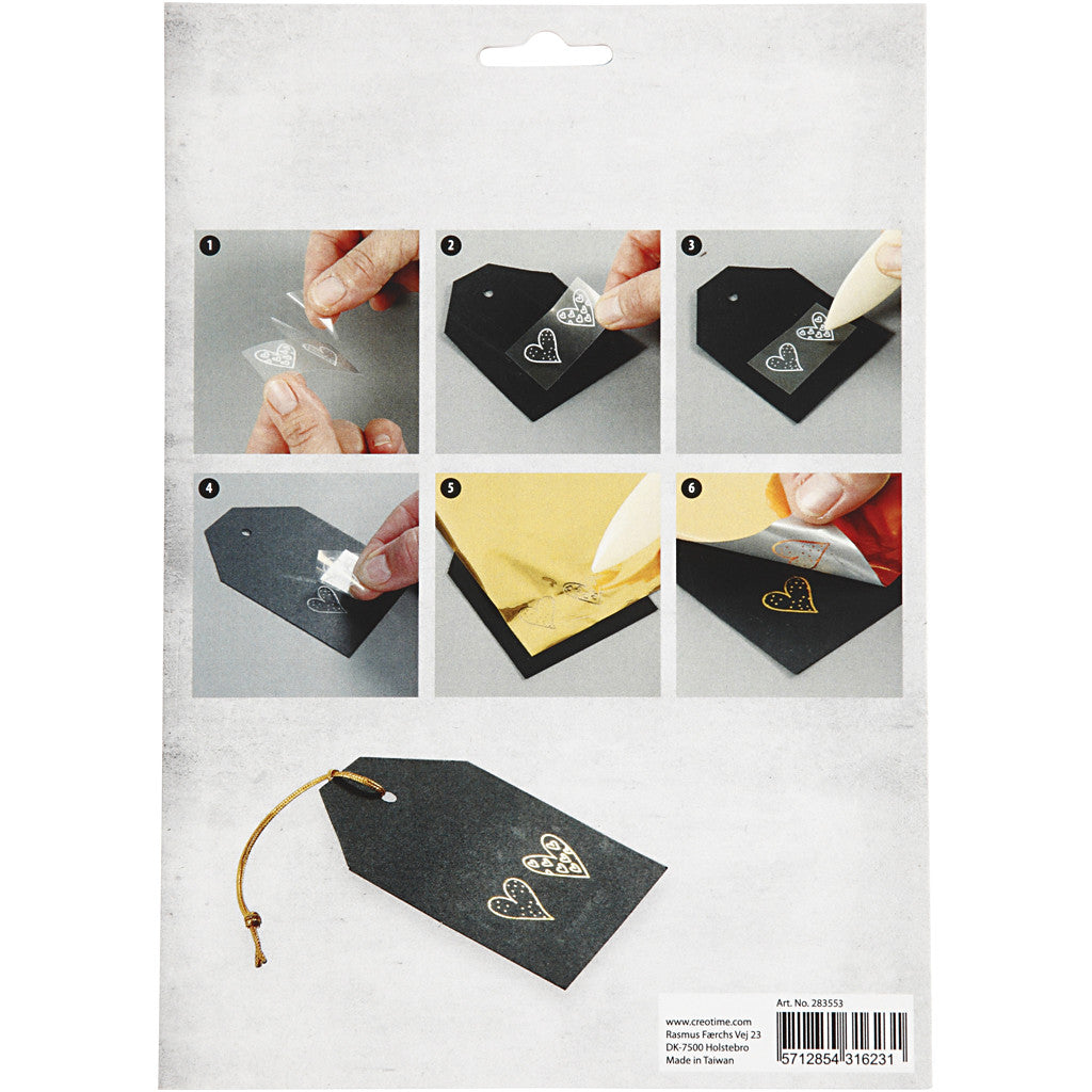 Deco folie en transfervel, verjaardag, vel 15x15 cm, donkerblauw, zilver, 2x2 vel/ 1 doos [HOB-283553]