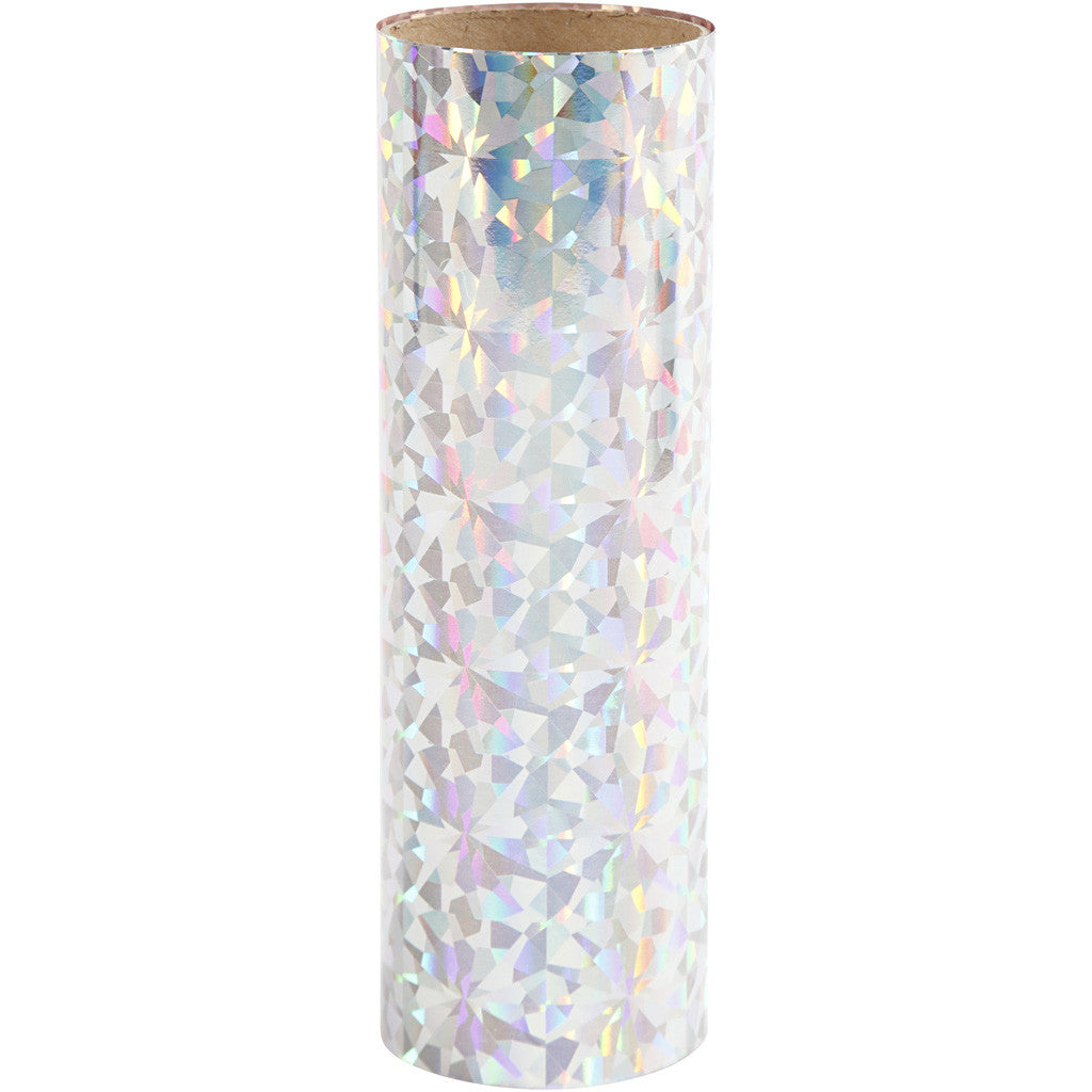 Deco folie, B: 15,5 cm, dikte 0,02 mm, zilver, 50 cm/ 1 rol [HOB-283569]