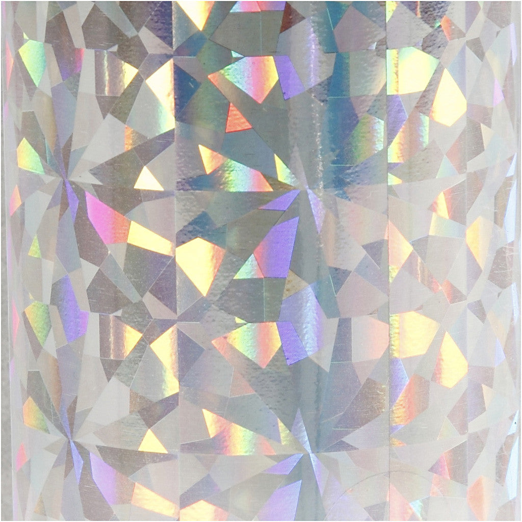 Deco folie, B: 15,5 cm, dikte 0,02 mm, zilver, 50 cm/ 1 rol [HOB-283569]