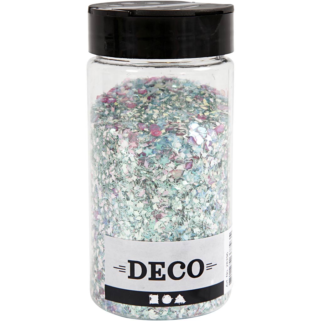 Glitter en pailletten, pastelkleuren, 170 gr/ 1 Doosje [HOB-28396]
