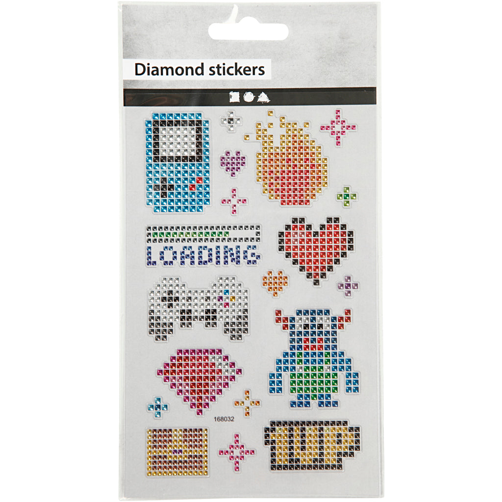 Diamond stickers, gadgets, vel 10x16 cm, 1 vel [HOB-284030]