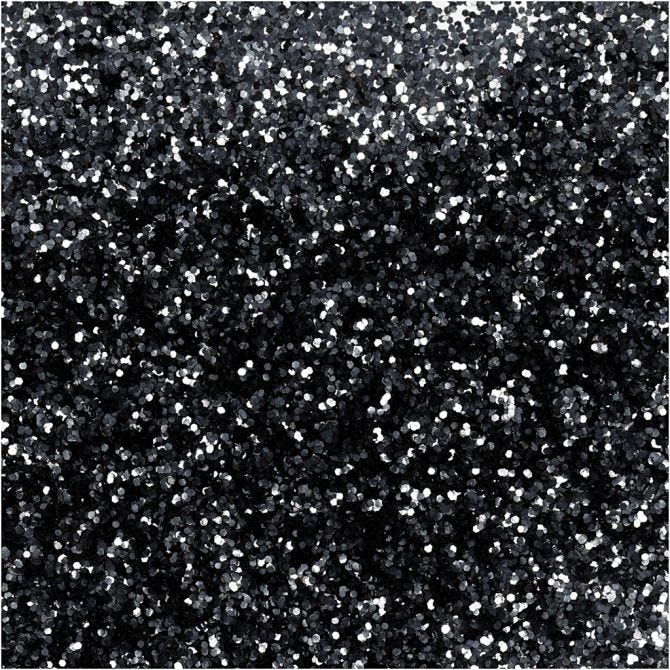 Bio-glitter, d 0,4 mm, zwart, 10 gr/ 1 Doosje [HOB-284362]