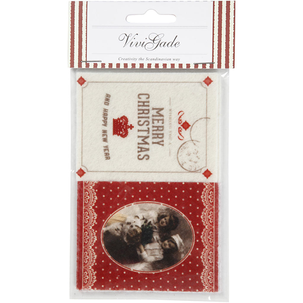 Stickers feutrés, dim. 6,5x8,5 cm, ép. 1 mm, 4 pièces/ 1 Pq. [HOB-28515]