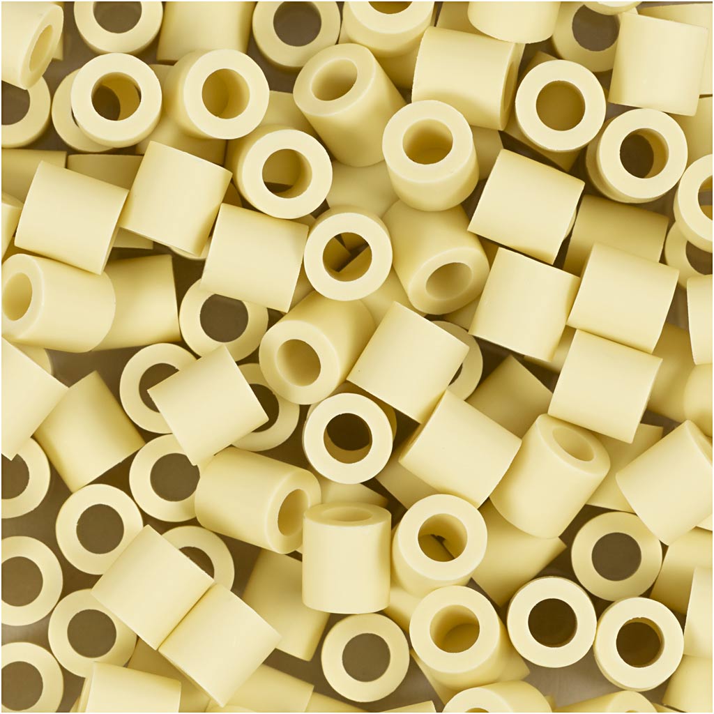 Les Perles NABBI BioBeads, dim. 5x5 mm, diamètre intérieur 2.5 mm, medium, jaune clair, 1000 pièces/ 1 Pq. [HOB-9067647]