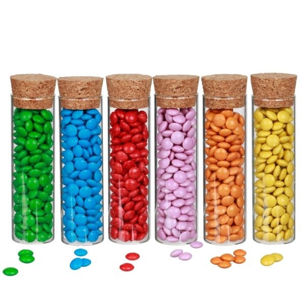 Glazen reageerbuisjes met kurk Ø3cm (12 st.) [IFS-29141]