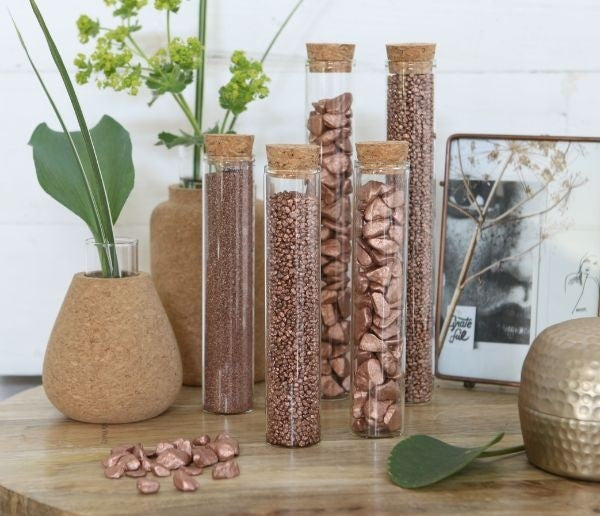 Glazen reageerbuisjes met kurk Ø3 cm H: 20 cm (6 st.) [IFS-29144]