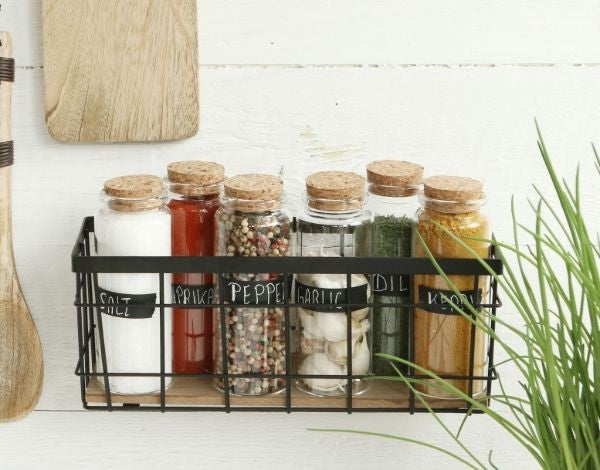 Flacon en verre avec bouchon Ø4.5cm 12.5cm de haut (12 pièces.) [IFS-29146]