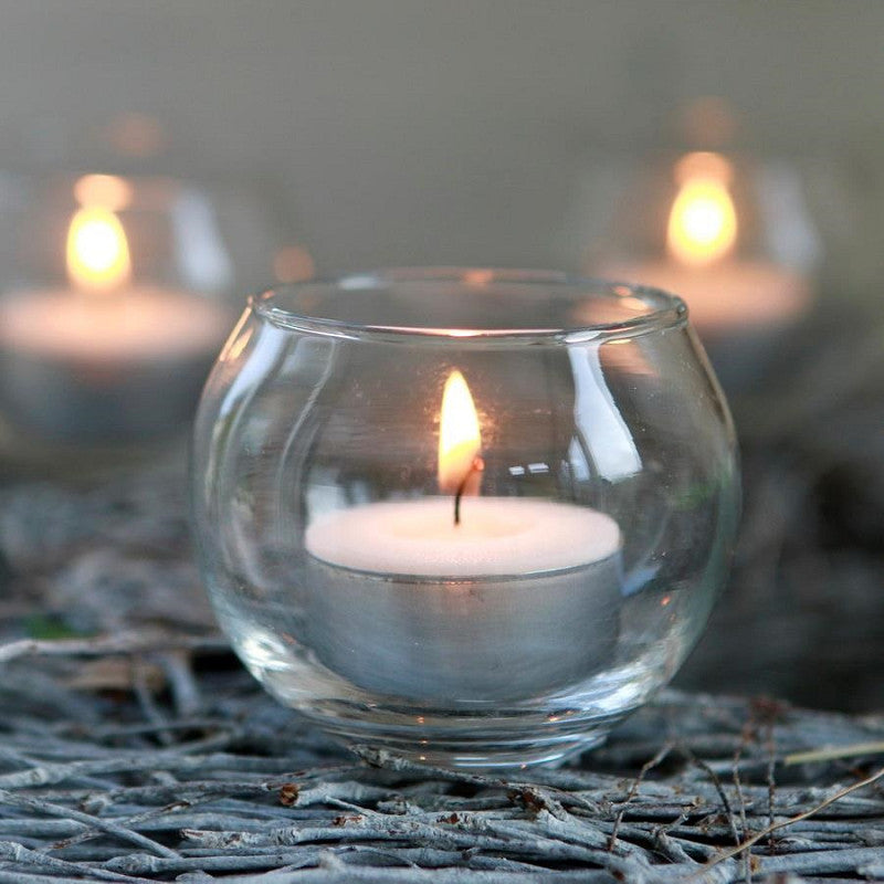 Pot boule en verre Ø 6,5 cm, H. 5,5 cm (12 pièces) [IFS-29180]