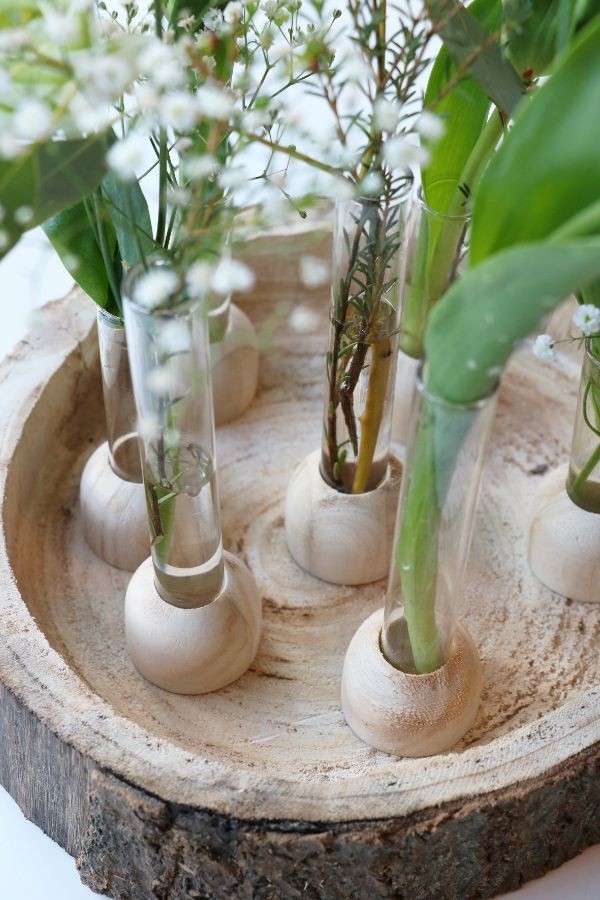 Houten basisvoet met reageerbuis Ø 2 cm en 15 cm hoog (1 pc) [IFS-29217]