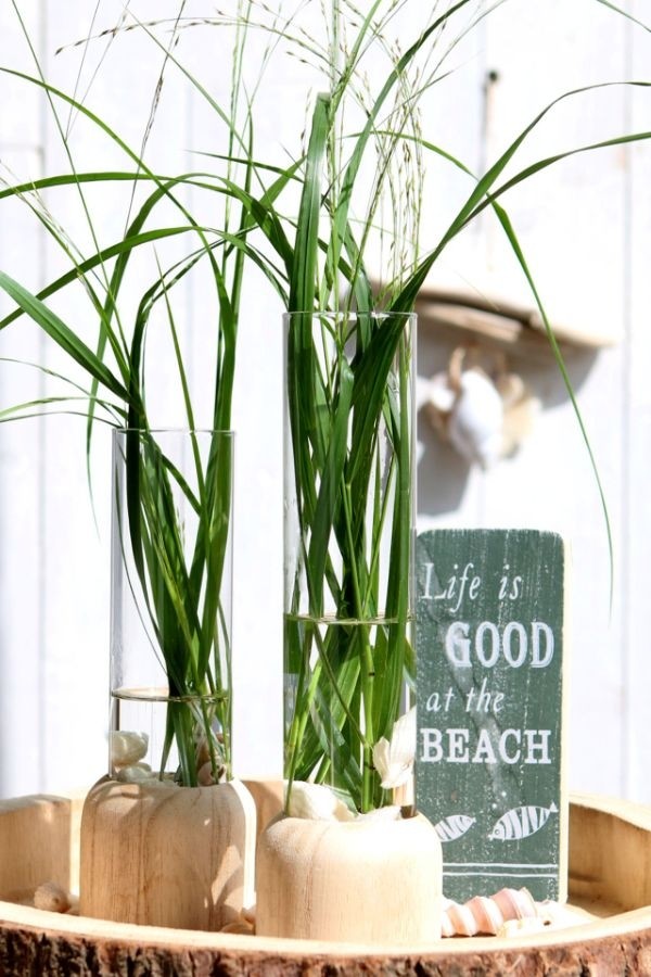 Houten basisvoet met reageerbuis Ø 5 cm en 28 cm hoog (1 pc) [IFS-29219]