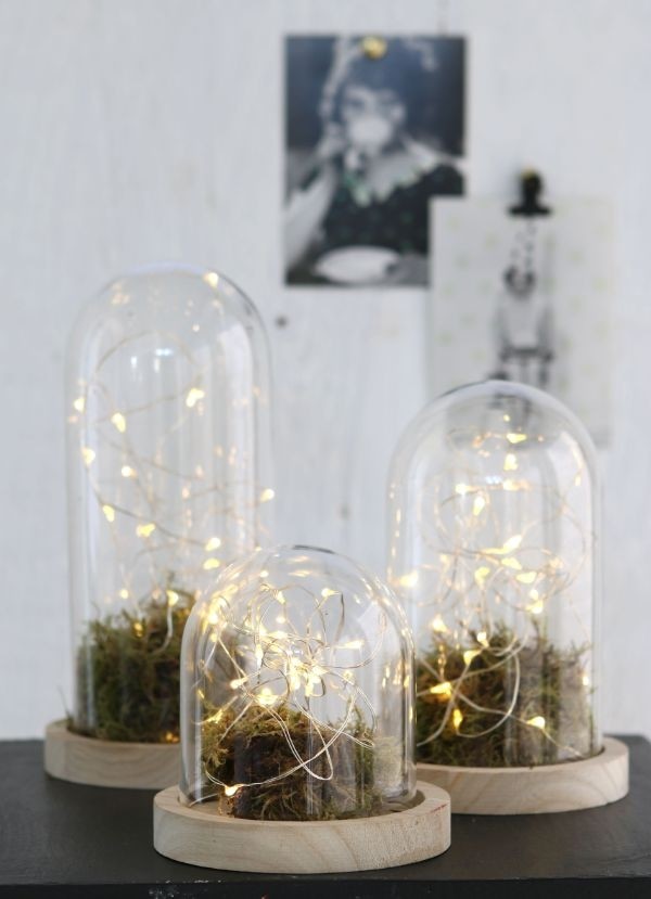 Dôme en verre avec base en bois Ø 12cm et 13 cm de hauteur (1 pièce) [IFS-29422]