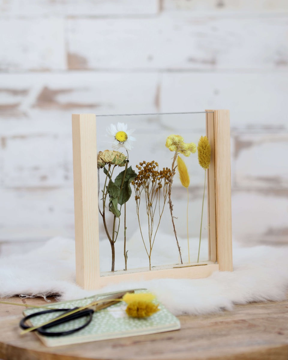 Houten standaard voor droogbloemen etc. 21cm hoog (1 st.) [IFS-29662]