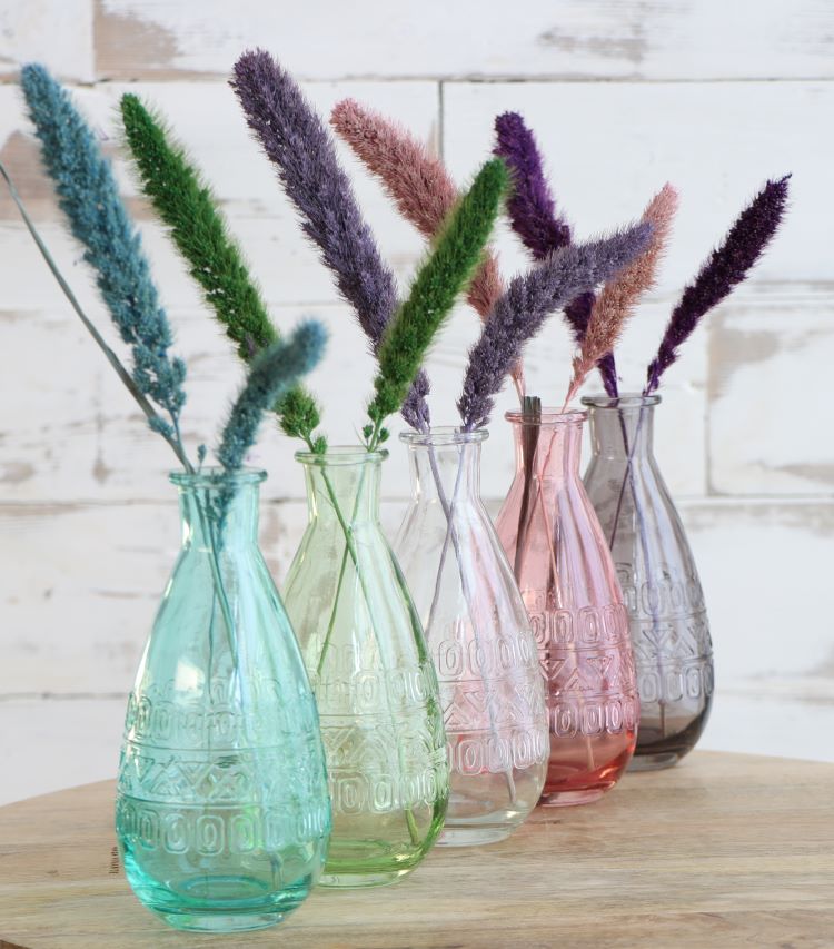 Vase à fleurs Rome Ø7,5cm et 16cm de haut Vert (12 pièces.) [IFS-29735]