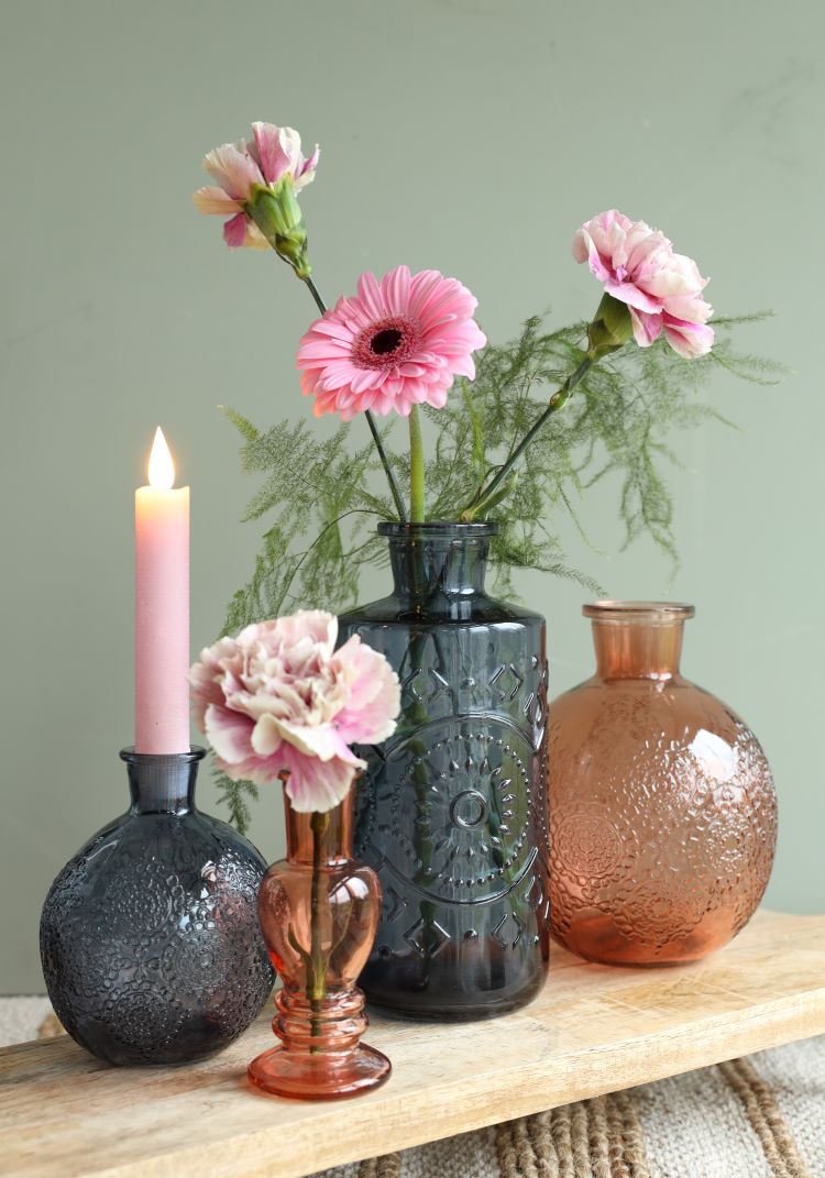 Vase Venice Ambre H: 11,3 x Ø5 cm (12 Pcs) [IFS-29883]