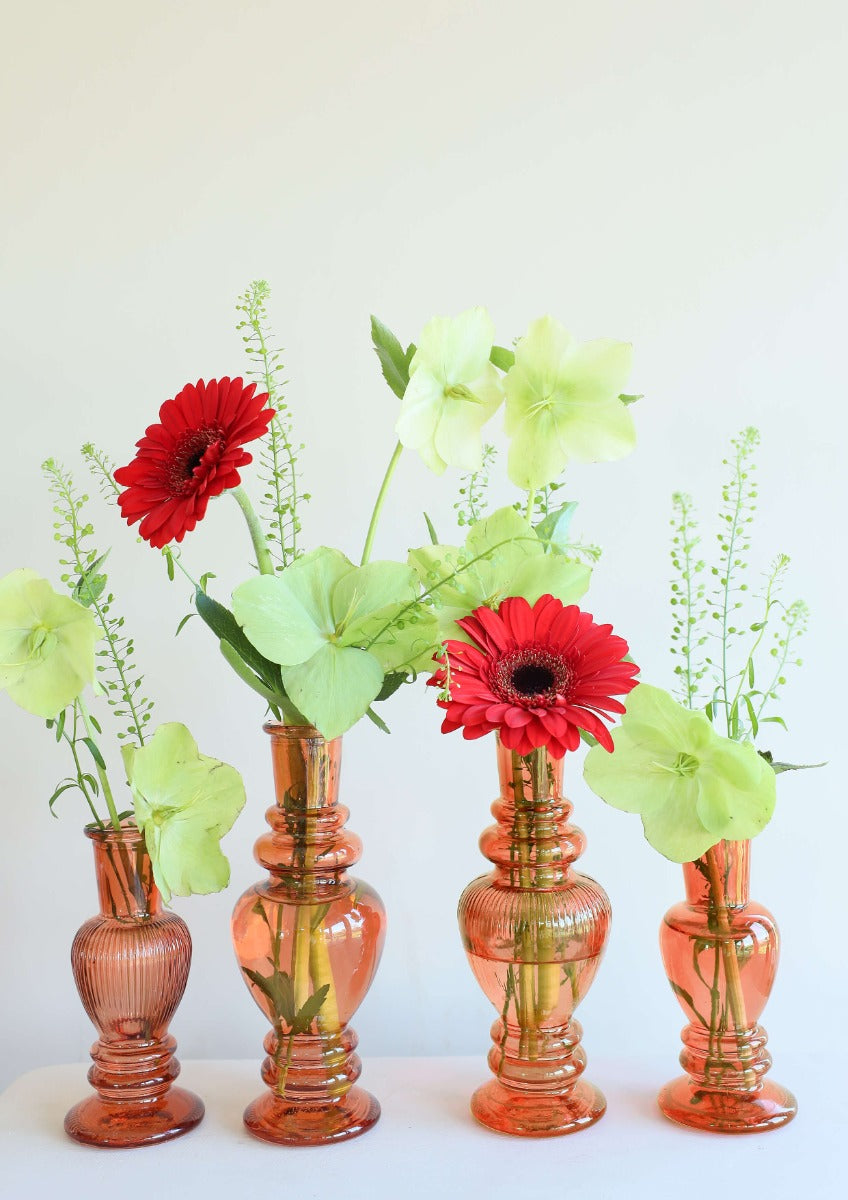 Vase Venice Ambre H: 11,3 x Ø5 cm (12 Pcs) [IFS-29883]