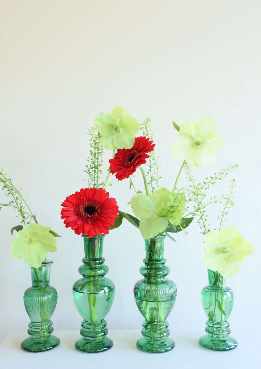 Vaas Venetië Donker groen H: 11,3 x Ø5 cm (12 stuks) [IFS-29888]