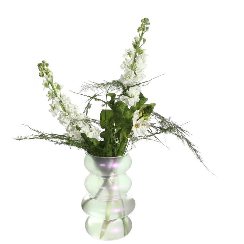 Bloemen vaas Ø10 cm H: 18 cm Pearl (6 stuks) [IFS-29929]