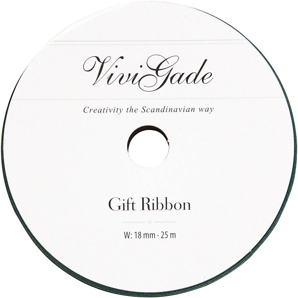 Cadeaulint, B: 18 mm, matt, groen, 25 m/ 1 rol [HOB-20048]