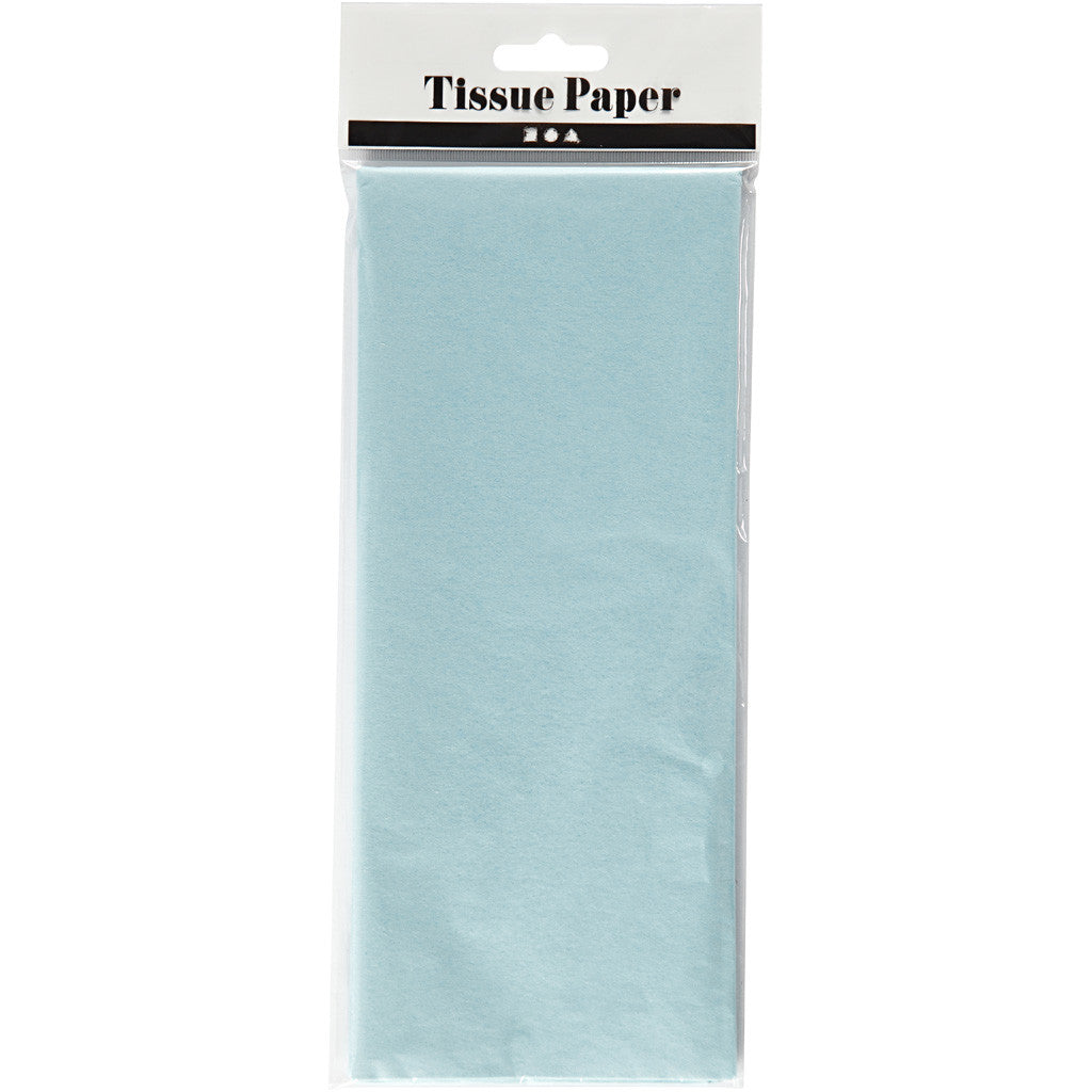 Papier de Soie, feuille 50x70 cm, 17 gr, bleu clair, 10 flles/ 1 Pq. [HOB-200886]