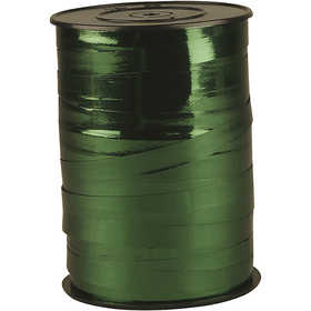 Cadeaulint, B: 10 mm, glossy, groen metallic, 250 m/ 1 rol [HOB-20224]