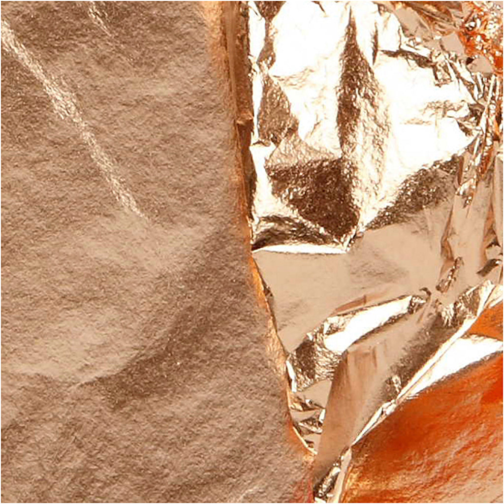 Imitation feuille métal, feuille 16x16 cm, copper, 0,625 m2, 25 flles/ 1 Pq. [HOB-20485]