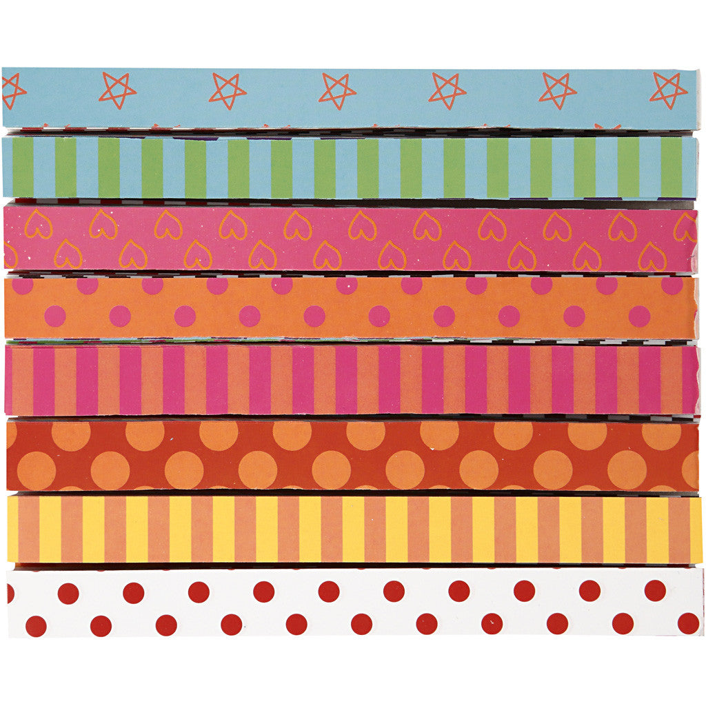 Guirlande en papier, motifs, L : 16 cm, L : 15 mm, 2400 pièces/ 1 Pq. [HOB-20783]